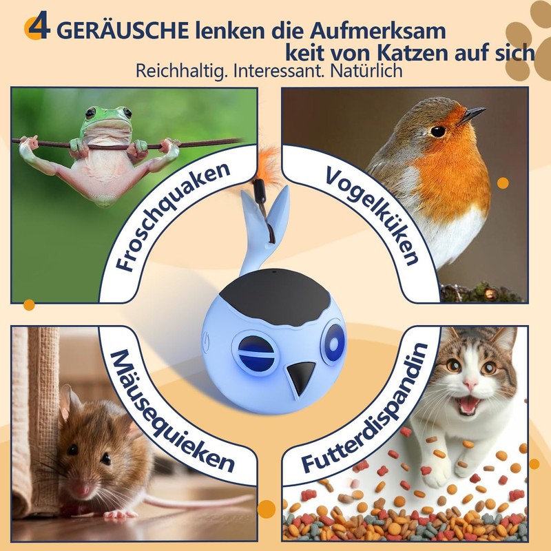GoldenSun Cat Toy, Interactive Cat Toy Ball for House Cats,