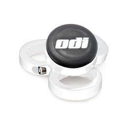ODI Lock Jaw Clamps (Includes Snap Caps) - White - Rubber - Bicycle, MTB, ATV - Bicycle Accessory - Handlebar Grips