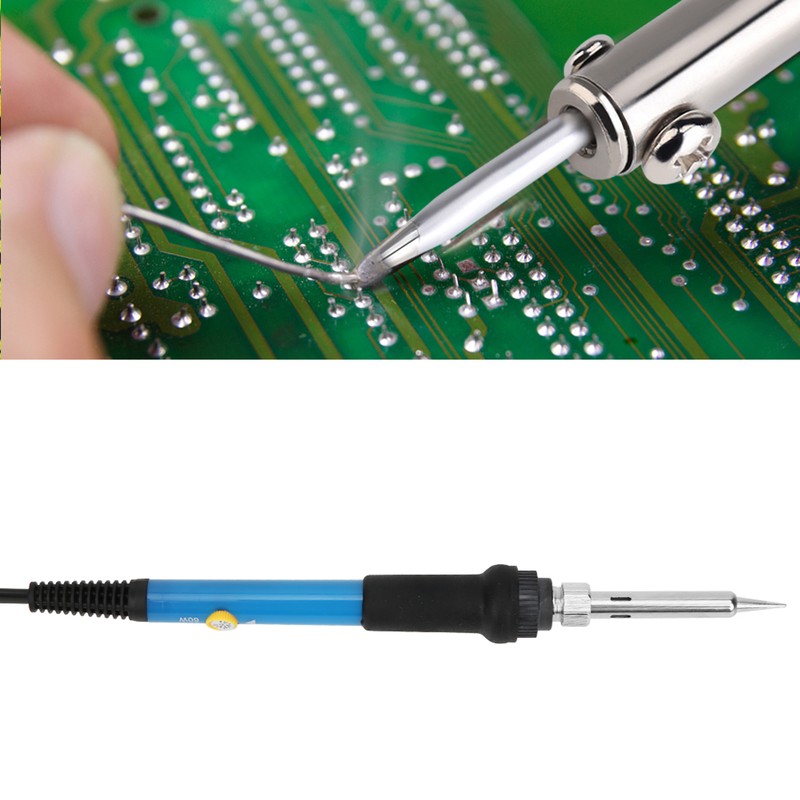 7Pcs Electric Soldering Iron Set Adjustable Temperature Wood Carving Welding