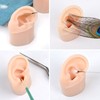 1 Pair Piercing Practice Ear Model Novice Soft Silicone Flexible