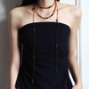 Monsefi Tiger Eye Long Beaded Necklace, 100" Multi Layered for
