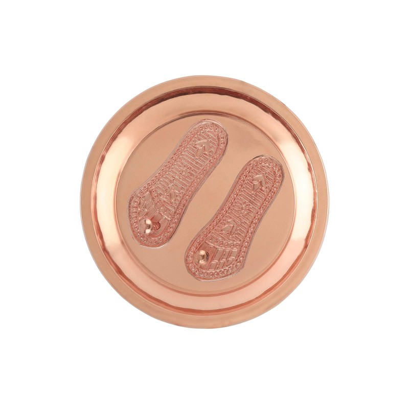 SAPTRISHI Copper Metal Shri Maa Lakshmi Copper Charan Paduka with