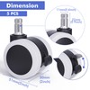 LIHAO 5pcs Replacement Office Chair Wheels Resistant with Safty Brake