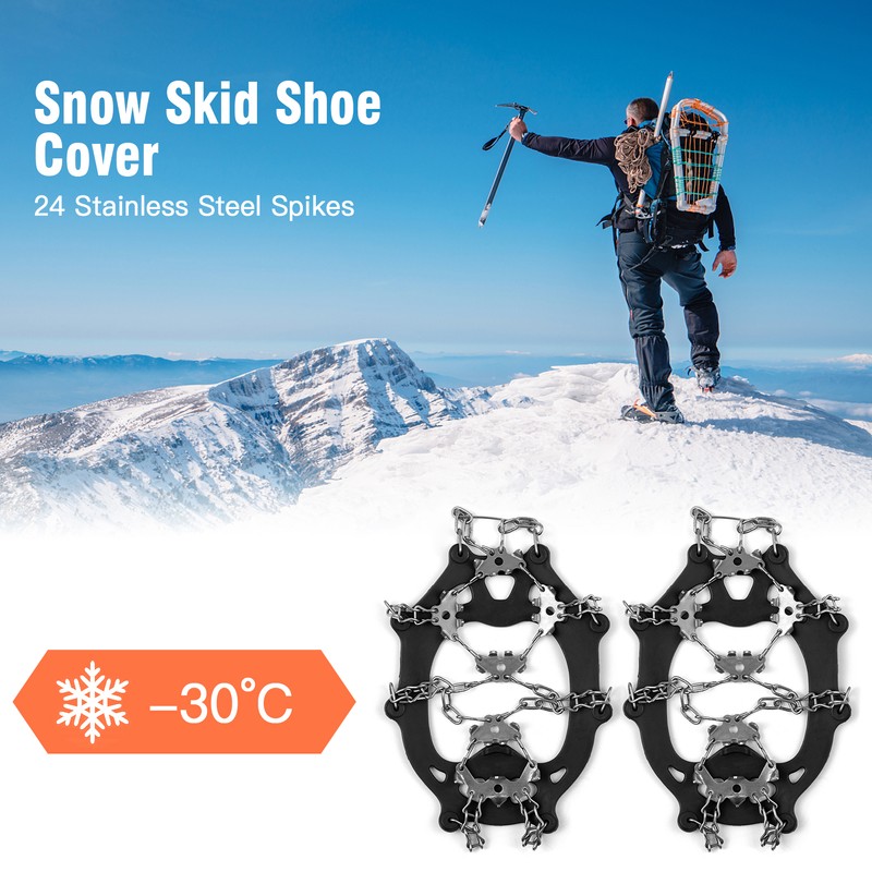 201 Stainless Steel 24 Teeth Ice Claw Snow Anti-slip Shoe