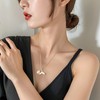 Single Pearl Necklaces for Women 14K Gold Plated 8MM Freshwater