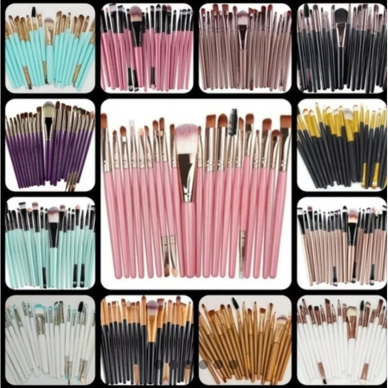 Importacion 8 Set De 20 Pzs Brochas De Maquillaje Profesional