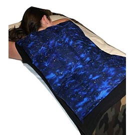 12 Chamber Lumbar Back, X Large, Professional Back Heat Pack, Flax Seed, Microwave Therapy, Blue Celestial