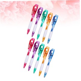 10pcs Black Pens Ballpoint Fountain Pen Ink Black Gel Pens Ink Pen Flashlight Pen Flashlight Pens Ballpoint Ball-point Pen with Light Ballpoint Pens Light Ball Pen With Lights