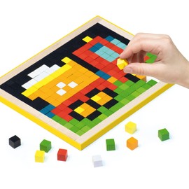 Wise Elk Wooden Pixels Mosaic Cars