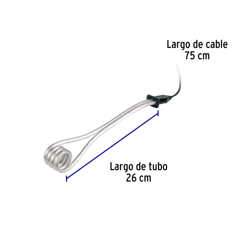 Volteck CAGU-6, Calentador de inmersión para agua #6, 1100W, 23