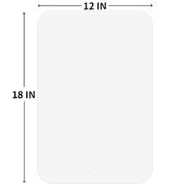 Blank Metal Sign 2 Pack, 18"x12" Rust Free Aluminum Blank Write-On Sign, Weather Resistant, Waterproof, Easy to Install, Indoor or Outdoor Use