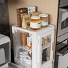 3-Tier Tall Narrow Storage Cabinet,Narrow Bathroom Storage Cabinet with Transparent