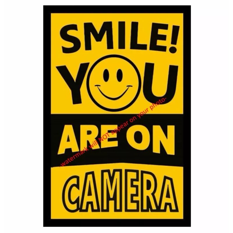 Unbranded SMILE! You Are On Camera Sign PHOTO Funny Security