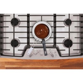 HIC Kitchen Heat Diffuser Reducer Flame Guard with Removable Handle, Stainless Steel, Set of 2