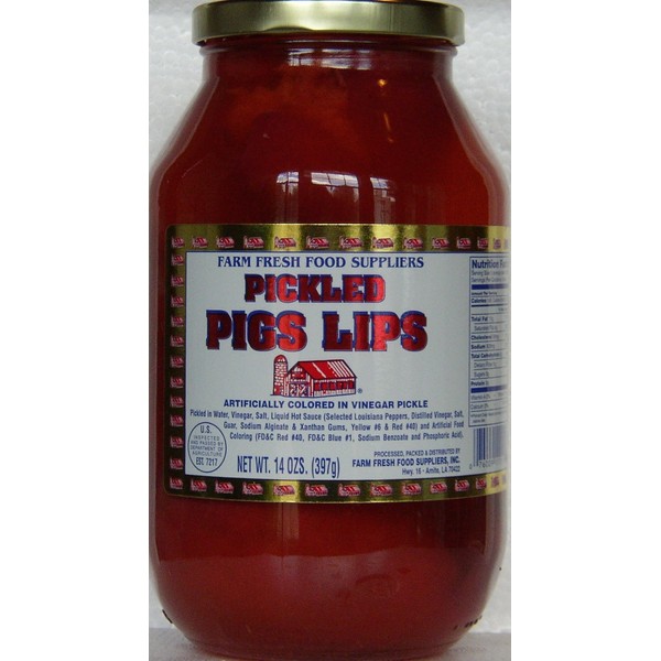 Farm Fresh Food Suppliers: Pickled Pigs Lips, 14 Oz