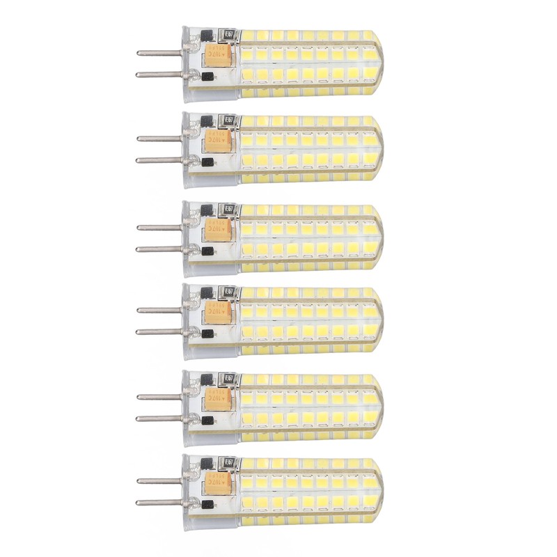 6Pcs GY6.35 LED Bulb 7W AC DC12V 700lm 72 LEDs