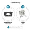 ledscom.de 5 Pieces Ceiling recessed Frame RIR recessed Frame Black