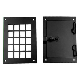 Hinged Decorative Door Speakeasy Grille, Door Viewer, Black