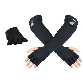 ECLAT-ASU Protective Farmer Arm Sleeves- Scratch Bruise Resistant, Gardening, Pet Handling, Cooking, Cooling Arm Protection-Finger Opening