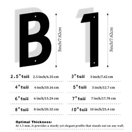 5 Inch Metal House Numbers Letters, Black House Address Numbers for Outside, Modern Metal Address Number Letters for Homes, Apartments, Farms, Office (2)