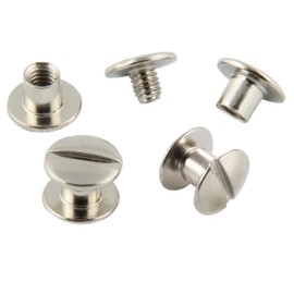 Binding Screws, Brass-Plated or Nickel-Plated Various Sizes, 20, 50, 100 or 1000 Pieces