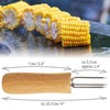 com-four® 8 x Corn Forks with 3 Stainless Steel Tines,