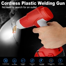 GRVODFRTA Cordless Plastic Welder Gun Compatible with Milwaukee M18 18V Battery with 600PCs Hot Staples Plastic Welding Kit for Car Bumper and other plastic Repairing(No Battery)