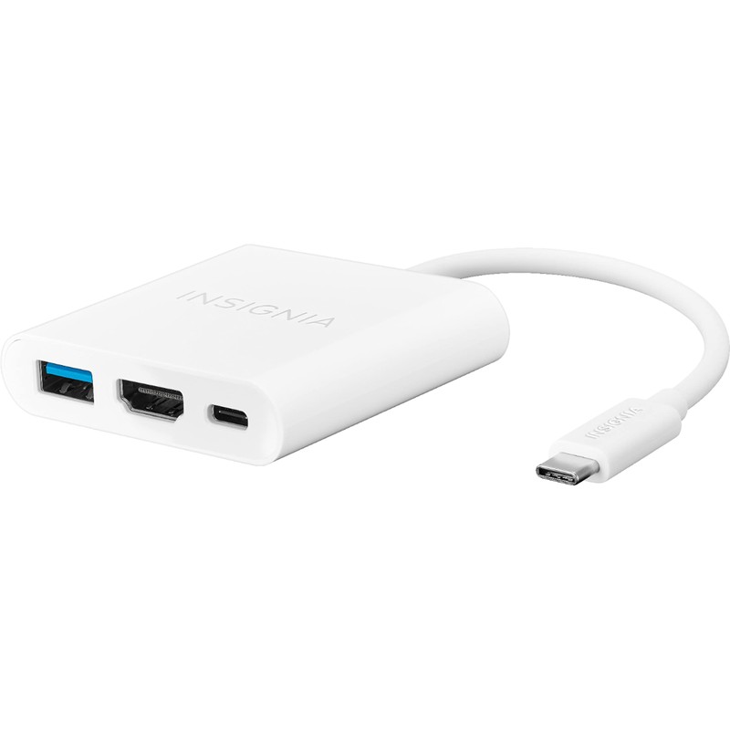 Insignia USB-C to HDMI Multiport Adapter - White - Model: