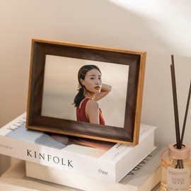 marysgift 6x4 Photo Frames Certificate Picture Frames 4x6 Inch Brown Photo Frame with Mount - Wood + Brown, (4 * 6") 10.3 * 15.3cm