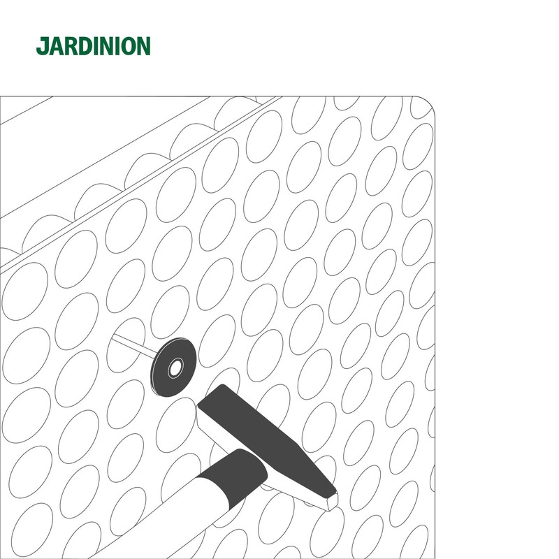 Jardinion Noppenbahn Nails, Sealing Nail with Mounting Button, Pack of