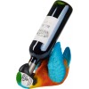 BRUBAKER Wine Bottle Holder Thirsty Parrot - Drunk Animals -