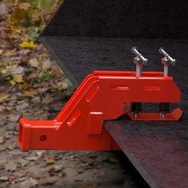 Tractor Clamp on Trailer Hitch, 2in Bucket Hitch for Tractor, Clamp-on Hitch for Tractor Bucket, 2" Receiver, Red Tractor Bucket Attachments, Compatible with Kubota Deere Bobcat