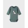 NAME IT Baby Boys Nbmsune LS Box Bodysuit, Balsam Green