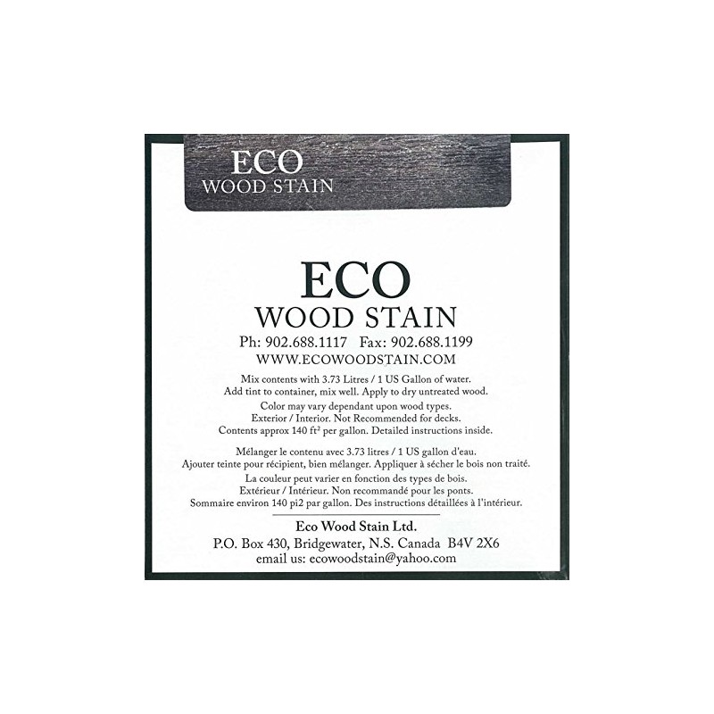 Eco Wood Treatment Organic Wood Stain and Sealer, 1 Gallon,