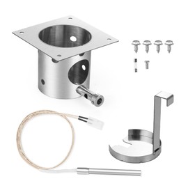 Fire Burn Pot and Hot Rod Ignitor Replacement Parts for Traeger,Pit Boss Pellet Grill Burner, Fire Burn Pot Kit for Z Grills, Stainless Steel Pit Boss Fire Burn Pot, Fire Burn Pot with Screws and Fuse