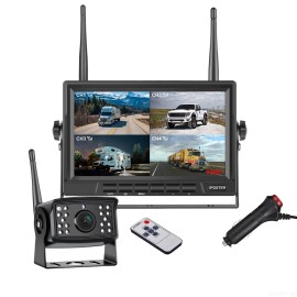 Digital Wireless 7" Quad DVR Monitor 4CH Rear View Backup Camera Night Vision Waterproof for Truck Caravan RV Bus TrailerScreen Size: 7", ROM: 128G, RAM: Does not include an SD card
