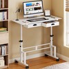 Height Adjustable Standing Desk with 2 Drawers, Small Sit Stand