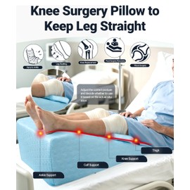 Knee Surgery Pillow Straight Double Leg for Swelling & Blood Circulation