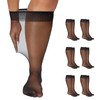 Yilanmy Plus Size Knee High Socks for Women Nylon Sheer