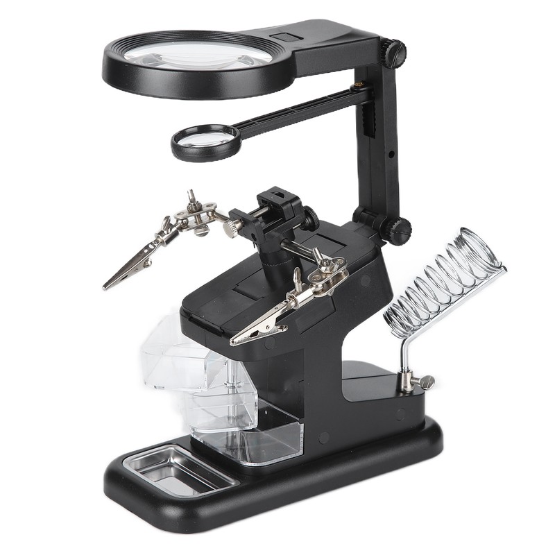 TH‑7026 Desktop Magnifying Glass with 10LED Light Welding Magnifying Glass