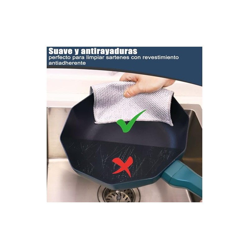 30PCS Trapos de Limpieza de Alambre Multiusos, Trapos de Alambre