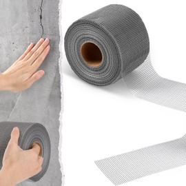 Innconee 250 ft x 4 Inch Cement Board Joint Tape Self Adhesive Durable Gray Fiberglass Mesh Drywall Mesh Repair Tape for Cement Board Joints Repairing, Sealing and Strengthening