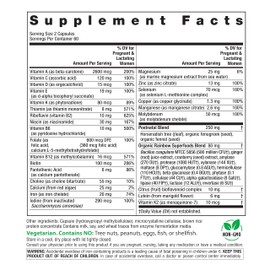 Rainbow Light Postnatal Multivitamin for Women | Supports Mom’s Health & Baby’s Development Plus Immune Health with Vitamin C and Zinc | Superfoods Blend & Probiotics | 120 Vegetarian Capsules