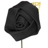 TieMart Flower Premium Lapel Pin (Black)