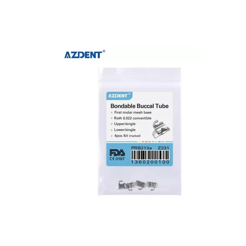Azdent Set Tubos Con Malla 1 Molar Roth Slot 18