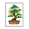 Stupell Industries Bonsai Tree Sun Shape Giclee Framed Wall Art,