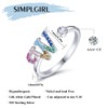 SIMPLGIRL Mother's Day Gift for Wife Girlfriend Initial Rings 925
