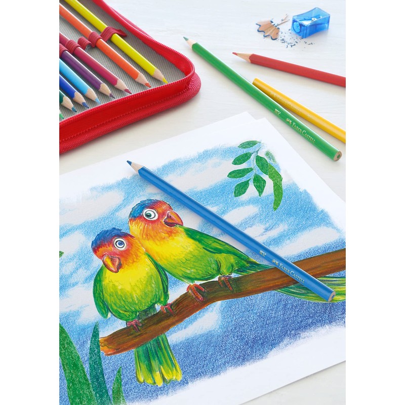 Faber-Castell 116544 Triangular Coloured Pencils, Pack of 24