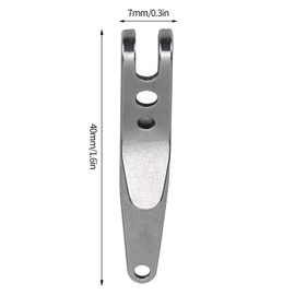 Alomejor Hanging Bag Clip 2-Piece Outdoor Belt Clip Stainless Steel for Daily Use with Keychain, silver