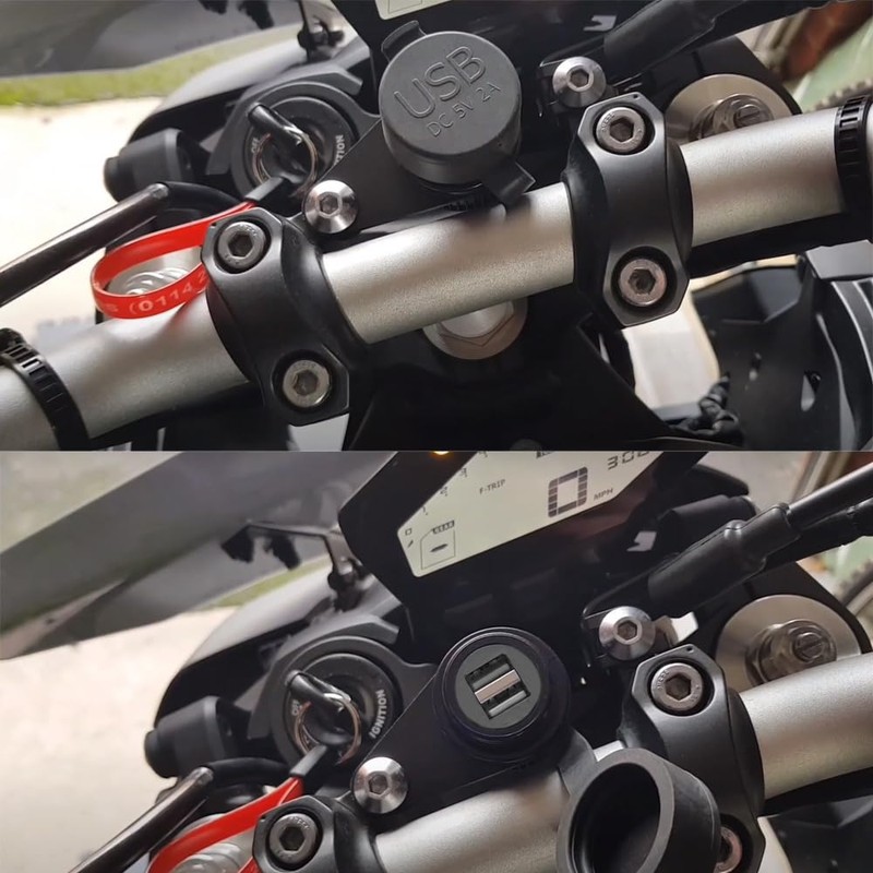 Domary Motorcycle USB Charging Socket Modified USB Chargers Adapter with